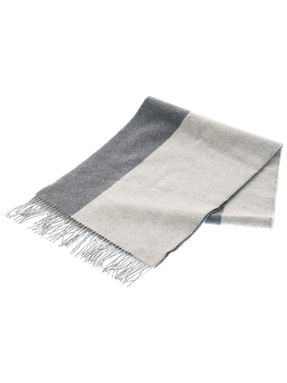 Hermes Recto Verso Scarf Gray Cashmere